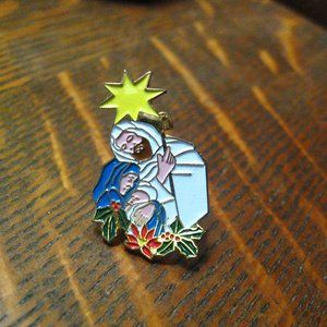 ✝️ Sherman Baby Jesus Joseph Mary Lapel Pin Tie Tack